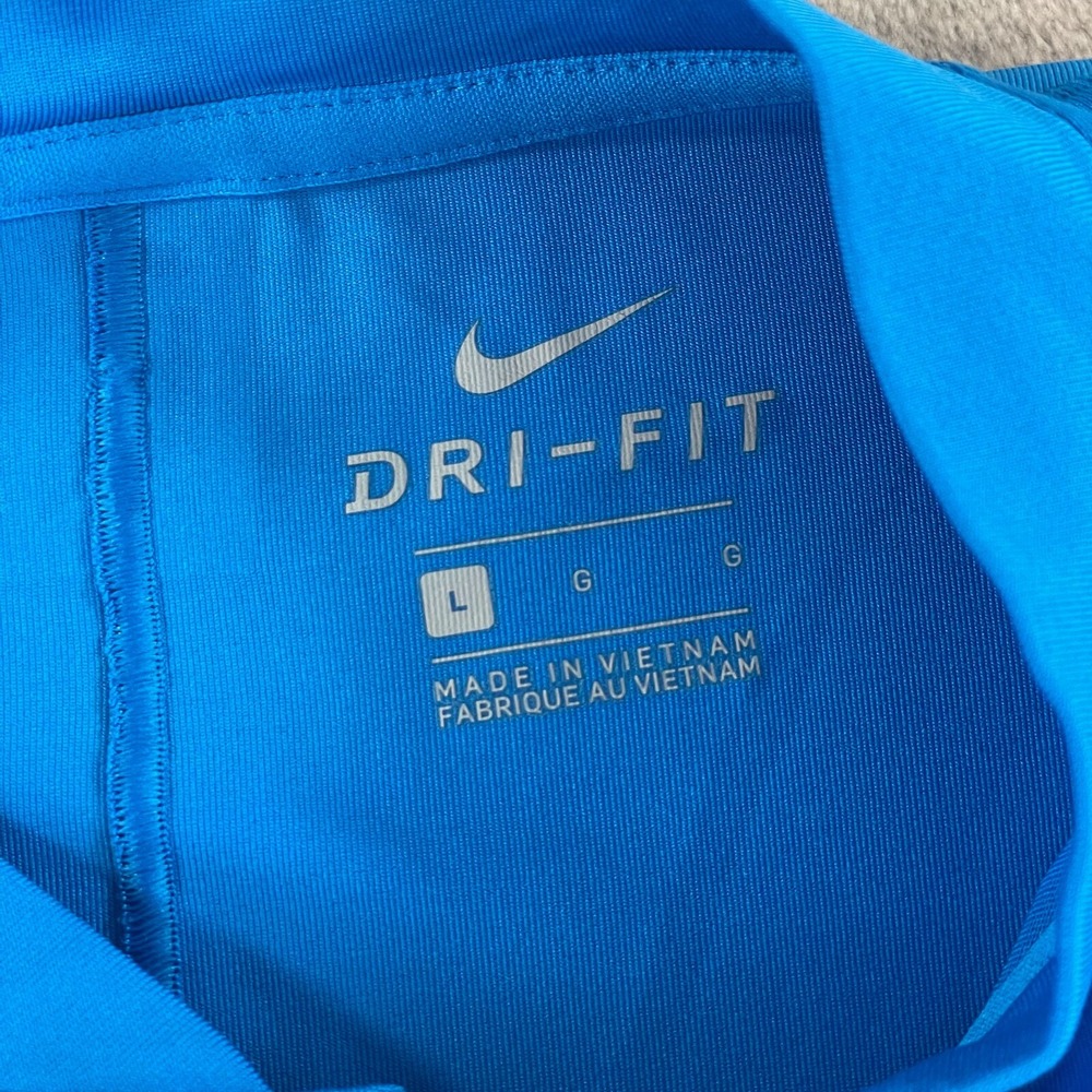 Nike Tiger Woods TW Dri-Fit Vapor Golf Blade Polo Men Large Blue Performance NEW - Picture 2 of 8